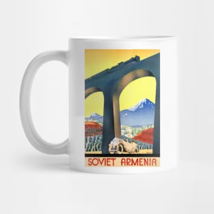 Vintage Travel Poster Soviet Armenia Mug